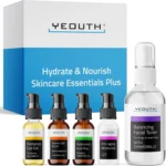 YEOUTH Valentines Day Gifts Skin Care Set: Hyaluronic Acid Serum for Face, Vitamin C Serum, Facial Toner, Under Eye Gel, Face Cream, Skincare Gift Set for Women & Men 5-Piece