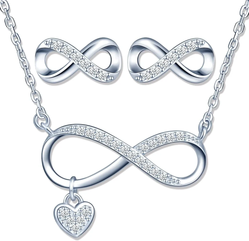 Yumilok Infinity Love Symbol Jewelry Set 925 Silver Jewellery Set for Women