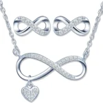 Yumilok Infinity Love Symbol Jewelry Set 925 Silver Jewellery Set for Women