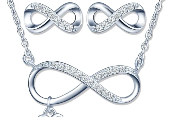 Yumilok Infinity Love Symbol Jewelry Set 925 Silver Jewellery Set for Women