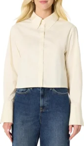 Amazon Essentials Women's Oversized Poplin Button