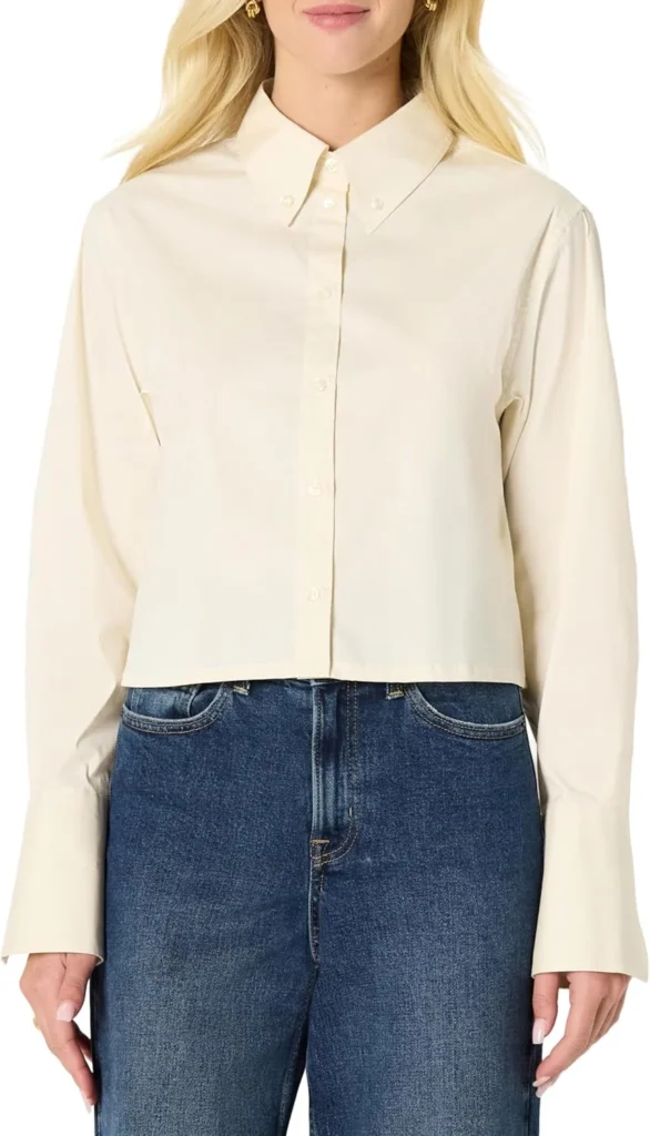 Amazon Essentials Women's Oversized Poplin Button