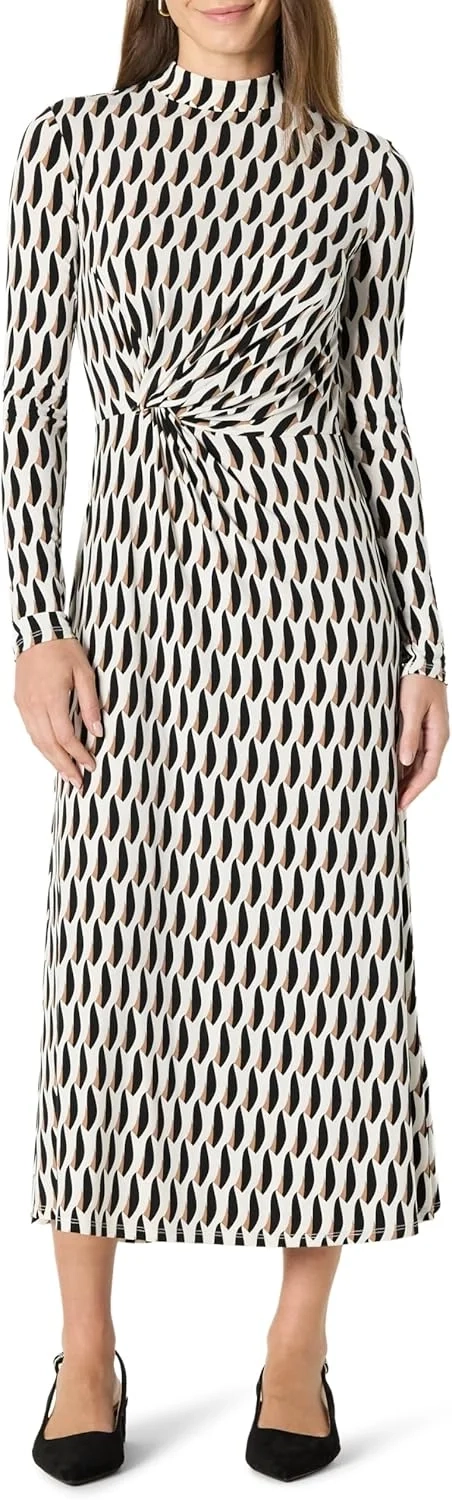 Amazon Essentials Women's (Demi's Pick) Fit and Flare Long-Sleeved Short Maxi Dress