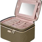 Double Layer Travel Makeup Bag with Mirror