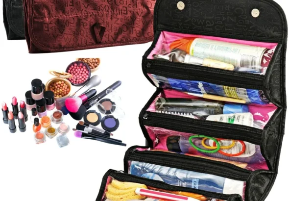 Indigo Soul Women's Travel Makeup Bag Organizer