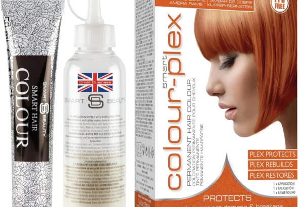 Amber Copper Hair Dye Permanent with Plex Hair Care, PPD free hair dye Grey Hair Coverage Hair kit, Ginger Permanent Hair Colour for women and men, Cruelty-Free Vegan by Smart Beauty
