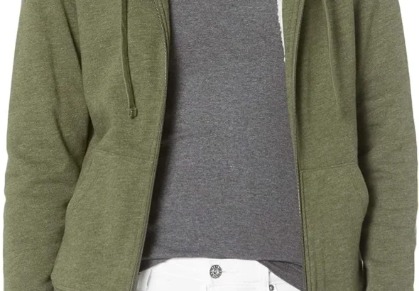 Amazon Essentials Women's Sherpa-Lined Fleece Full-Zip Hooded Jacket (Available in Plus Sizes)