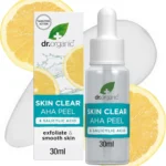 Dr Organic - Skin Clear AHA Peel with Fruit Acids - Women's & Men's Skincare - Oil & Blemish Control, Pore Reducing & Clearer Skin - Vegan, Cruelty, Paraben & SLS Free - 30ml - 1 Pack