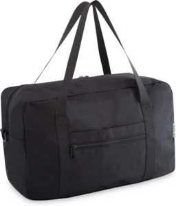 OW-Travel Small Ryanair Cabin Bags 40x20x25 Underseat Travel Bag (20L) Black Minimalist and Lightweight Durable RyanAir Cabin Bag. Carry on Hand Luggage. Holdall for Overnight Stays: Men and Women
