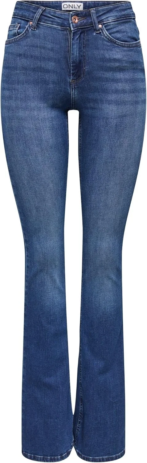 ONLY Women's Onlblush Mid Flared DNM Tai021 Noos Jeans