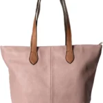 Mabel Womens Lightweight Plain Handbag - Soft 100% Vegan PU Leather Tote Shoulder Bag - Brook