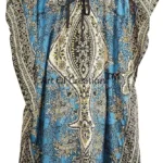 Art Of Creation Women's Casual 100% Polyester Kaftan Dress, Maxi Kaftan Dress, Beachwear Cover Up (Free Size with Adjustable Back Strap)