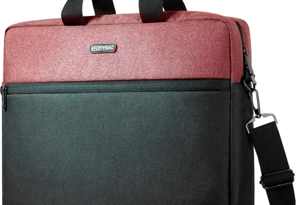 Laptop Bag Computer Bag Handbag for Documents - 15.6 Inch Laptop Case with Shoulder Strap - Work Bag for Men & Women - Carrying Sleeve for Tablets & Laptops