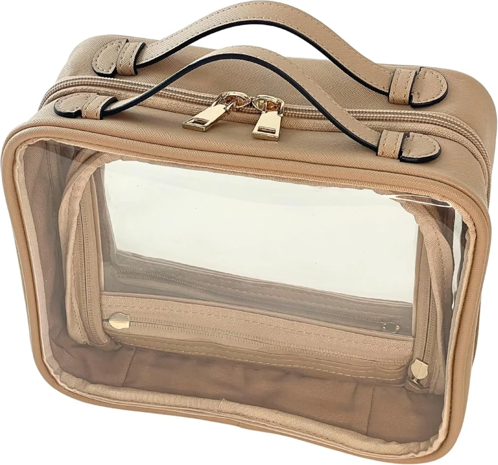 Clear Makeup Bag for Women Travel TSA Approved