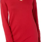 Amazon Essentials Women's Regular Fit Lightweight Long-Sleeved V-Neck Tunic Jumper (Available in Plus Size)