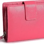 RFID Leather Compact Wallet with Card Slots & Coin Pocket