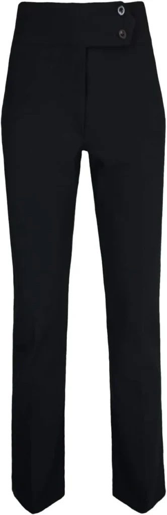 Ladies 2 Way Stretch Straight Leg Work Office School Trousers