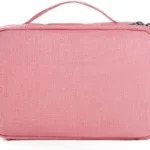 Hanging Travel Toiletry Bag,Waterproof Folding Cosmetic Bag,Portable Multifunctional Cosmetic Organiser for Men and Women (Pink)