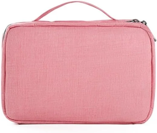 Hanging Travel Toiletry Bag,Waterproof Folding Cosmetic Bag,Portable Multifunctional Cosmetic Organiser for Men and Women (Pink)