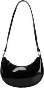 Patent Leather Evening Purse Shiny Clutch MINI Hobos Armpit Shoulder Bag