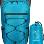 15L hiking backpack, Lightweight Foldable waterproof backpack, Small Travel Rucksack for Women Men Packable Folding Bagpack for Travelling (Azure Color-A)