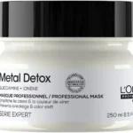LOral Professionnel Metal Detox Hair Mask, Prevent Breakage & Colour Fade from Hard Water, Moisturising Conditioner Treatment for Smooth, Shiny Hair, Prevent Damaged Hair