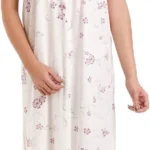 Lady Olga Womens Jersey Cotton Rich Floral Sleeveless Nightwear 0103 Nightie