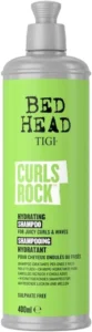 Bed Head by TIGI Curls Rock 400ml Hydrating Shampoo - Professional Cleansing Wash for Curly Hair, Defines Curls with Moisturising Argan Oil Essences, Enhance Curl Pattern, Reduce Frizz, Improve Shine