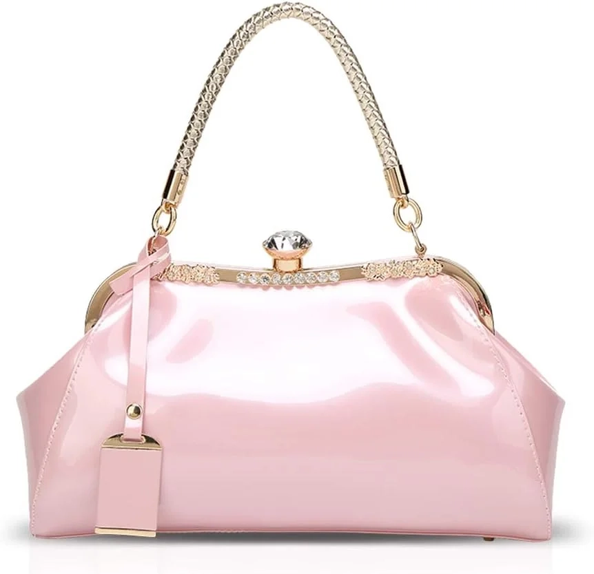 NICOLE & DORIS Handbags for Woman Patent leather Glossy Shell Clutches Evening Bags fashionable for Party