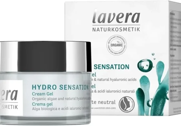 lavera Hydro Refresh Cream Gel - Organic Algae & Natural Hyaluron Acids - Natural Cosmetics - Vegan - certified - 50ml