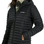 Berghaus Women's Combust Reflect Down Jacket Long Coat | Durable Design | Water Resistant Insulated Jacket, Black/Black, 14