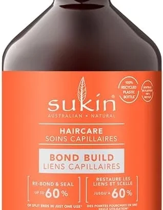 Sukin - Bond Build Repair Conditioner - Paraben Free - Moisturising with Lemon Myrtle and Botanicals - Repair Split Ends and Smooth Damage Caused by Colour, Heat and More - 500ml