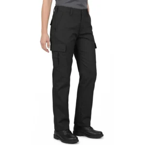 Lee Cooper Ladies Work Cargo Trousers Heavy Duty Workwear Easy Care Multi Pocket Work Safety Classic pants for Women (Black 16 UK / 32" Leg, Long)