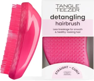 Tangle Teezer Original Detangling Hairbrush - For Wet & Dry Hair - Detangling Brush for All Hair Types - Two-Tiered Teeth Reduce Breakage & Eliminate Knots - Pink Fizz