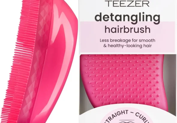 Tangle Teezer Original Detangling Hairbrush - For Wet & Dry Hair - Detangling Brush for All Hair Types - Two-Tiered Teeth Reduce Breakage & Eliminate Knots - Pink Fizz