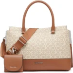 Calvin Klein Women's Bianca Triple Compartment Satchel Calvin Klein Bianca 3 Compartment Shoulder Bag