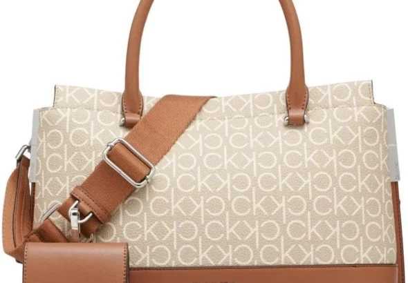 Calvin Klein Women's Bianca Triple Compartment Satchel Calvin Klein Bianca 3 Compartment Shoulder Bag