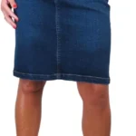 Paulo Due Women's Knee Length Stretch Denim Skirt Ladies Pencil Jeans Skirt 10-22