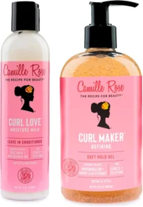 Camille Rose Moisture Milk Leave-In Hair Conditioner 240 ml and Curl Maker Jelly 355 ml Bundle