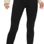 AMIYOYO Thermal Leggings Women Thick Fur Fleece Lined Leggings High Waisted Winter Warm Black Soft Tights Tummy Control Gym Yoga Fitness Stretchy Pants Trousers