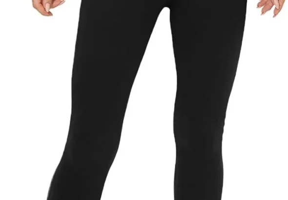 AMIYOYO Thermal Leggings Women Thick Fur Fleece Lined Leggings High Waisted Winter Warm Black Soft Tights Tummy Control Gym Yoga Fitness Stretchy Pants Trousers