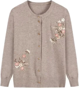 Womens Ladies Knitted Cardigan Sweaters Chunky Cable Cardigan Top Grandma Wear Cardigan Coat Jacket Mother Wear