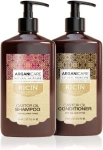 ARGANICARE Repair & Hair Growth Shampoo & Conditioner Set | Castor Oil + Argan Oil + Hydrolyzed Silk | Strengthens, Repairs & Accelerates Hair Growth | Male & Female Hair Treated Products