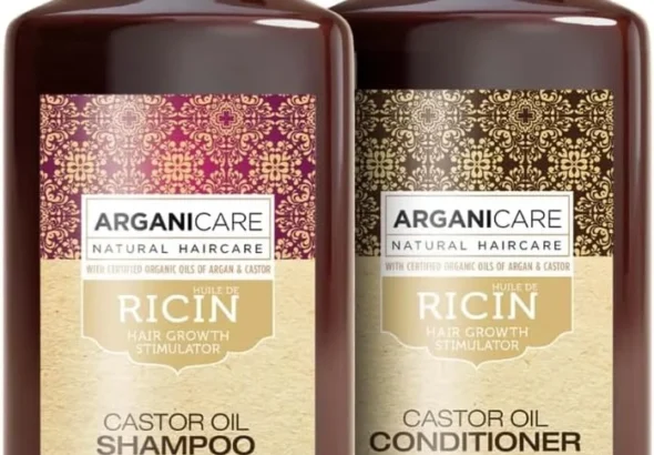ARGANICARE Repair & Hair Growth Shampoo & Conditioner Set | Castor Oil + Argan Oil + Hydrolyzed Silk | Strengthens, Repairs & Accelerates Hair Growth | Male & Female Hair Treated Products