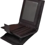 RFID Blocking Gents Wallet, Credit Card Holder & Money Organisers for Men with ID Window & Side Zip Coin Pocket #44 (Brown)