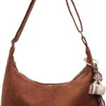 Micmores Handbag Stylish Shoulder Bag for Women, Ultra Soft Foldable Vintage Vegan Leather Tote Bag for Work Travel Daily, Hobo Slouchy Purse with Adjustable Strap