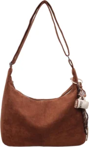 Micmores Handbag Stylish Shoulder Bag for Women, Ultra Soft Foldable Vintage Vegan Leather Tote Bag for Work Travel Daily, Hobo Slouchy Purse with Adjustable Strap