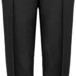 MyShoeStore Ladies Womens Half Elasticated Trouser Stretch Waist Casual Office Work Formal Straight Leg Trousers Pull On Casual Pants Bottoms with Pockets