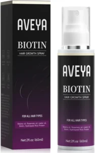 AVEYA Hair Growth Spray for Women and Men with Rosemary Oil, Batana Oil and Biotin for Scalp - Strengthens, Thickens and Accelerates Hair Care - Non Greasy