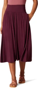 Amazon Essentials Women's Jersey Pull-on Midi-Length Skirt